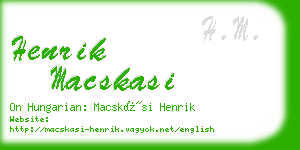 henrik macskasi business card